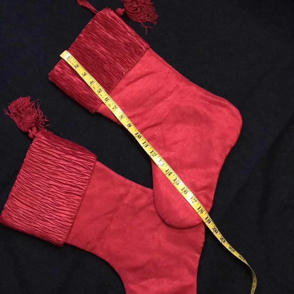 Set of 2 Red Stockings - Picture 5 of 12